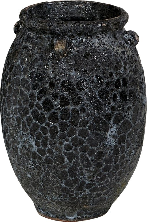 $Bilde av Nikolaos blomsterurne (Ø: 23 H: 31 cm, svart keramikk)