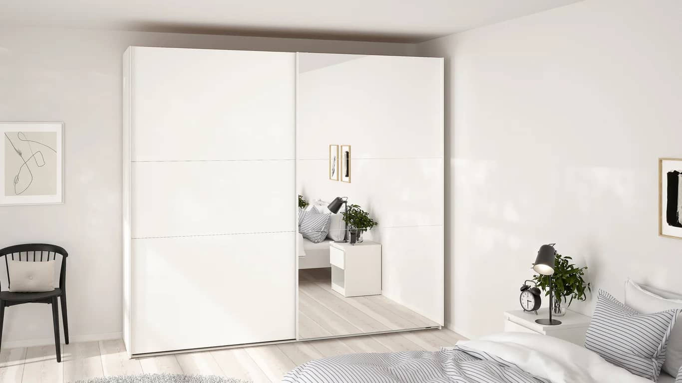 Como skyvedørsgarderobe 245x220cm - bilde 2 av 3