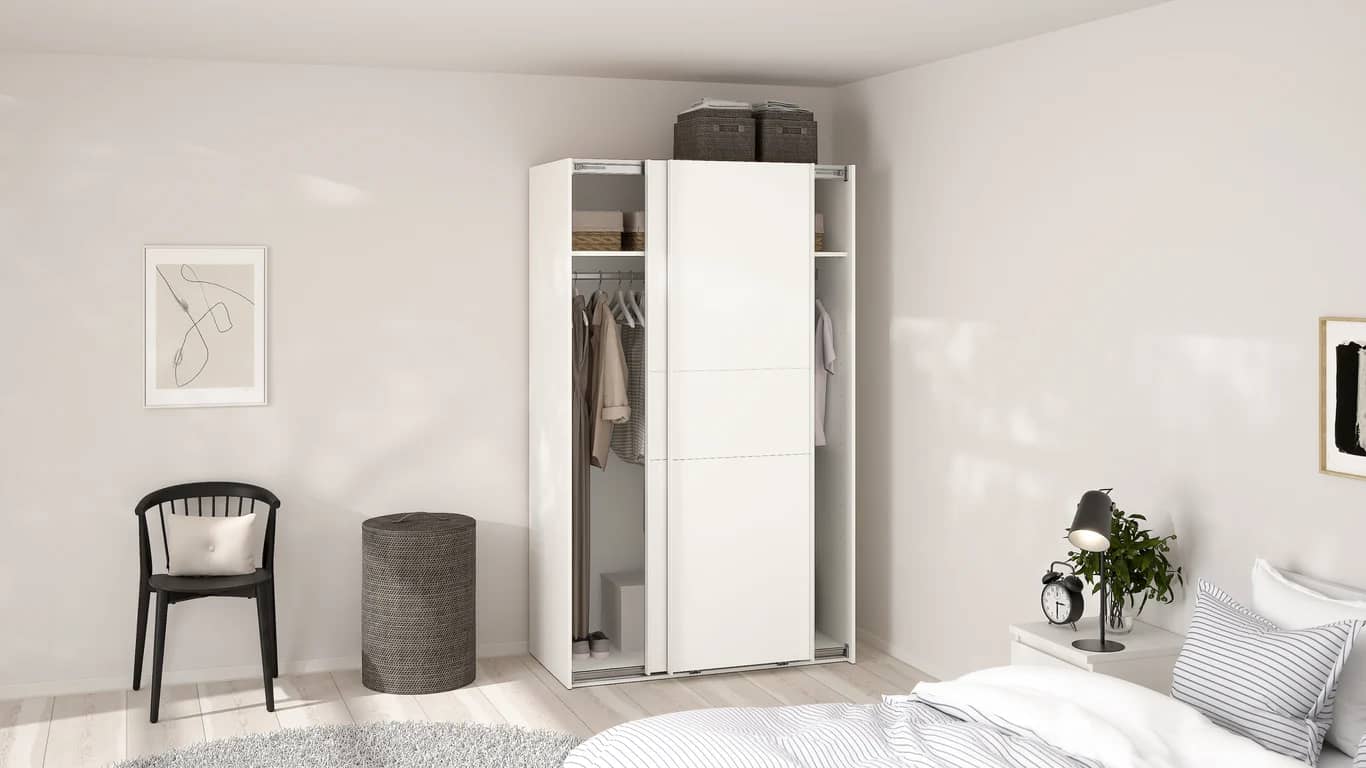 Como skyvedørsgarderobe 120x200cm - bilde 2 av 3
