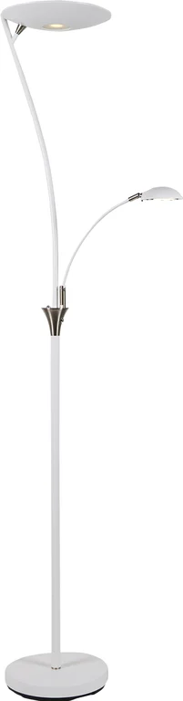 Nora gulvlampe - hvit/stål 25+5W LED dimbar - Produktbilde