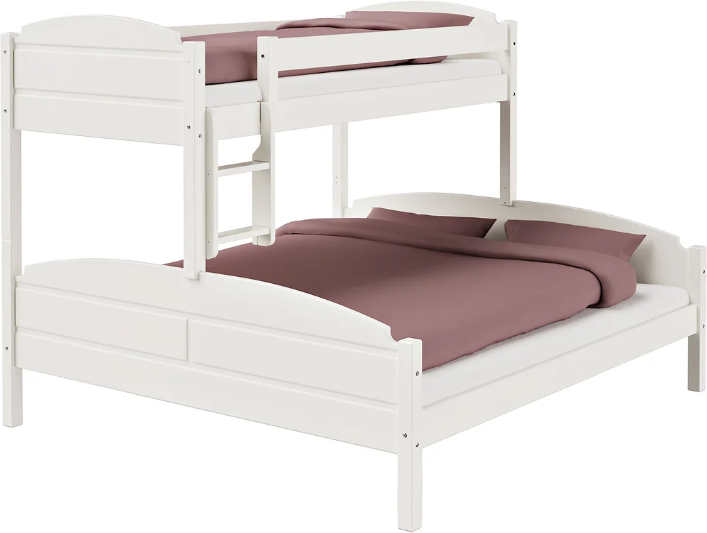 Bjorli familiekøye - 90/180 x 200 cm, hvitmalt - Produktbilde