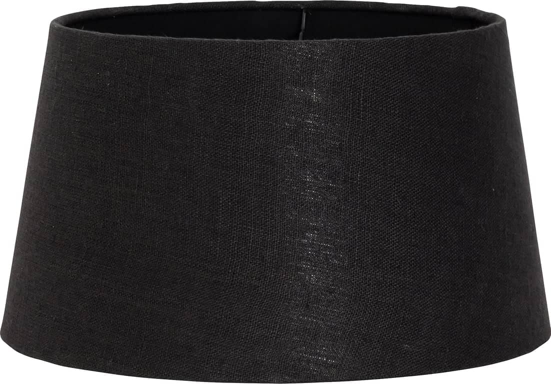 Lama lampeskjerm svart - Ø: 48 cm, lin - Produktbilde
