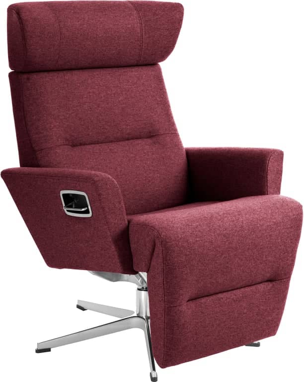 Conform Relieve recliner - Svingfot alu stoff Sheford Aubergine - Produktbilde