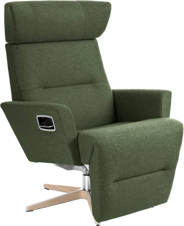 Conform Relieve recliner - Svingfot ubehandlet eik/alu stoff Sheford forest - Produktbilde