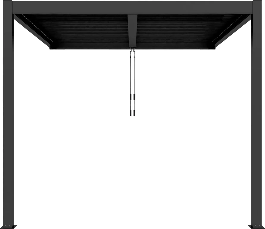 Pergola veggmontert 3x3m m/LED-lys   - bilde 1 av 3
