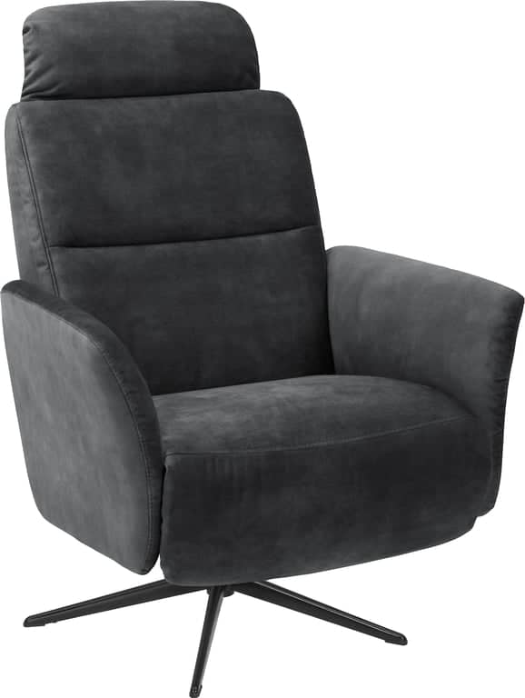 Remo recliner - manuell, stoff Adore Antracite, Polaris sokkel sort - Produktbilde