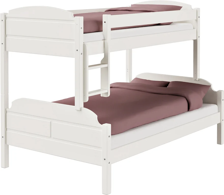 Bjorli familiekøye - 90/120 x 200 cm, hvitmalt - Produktbilde