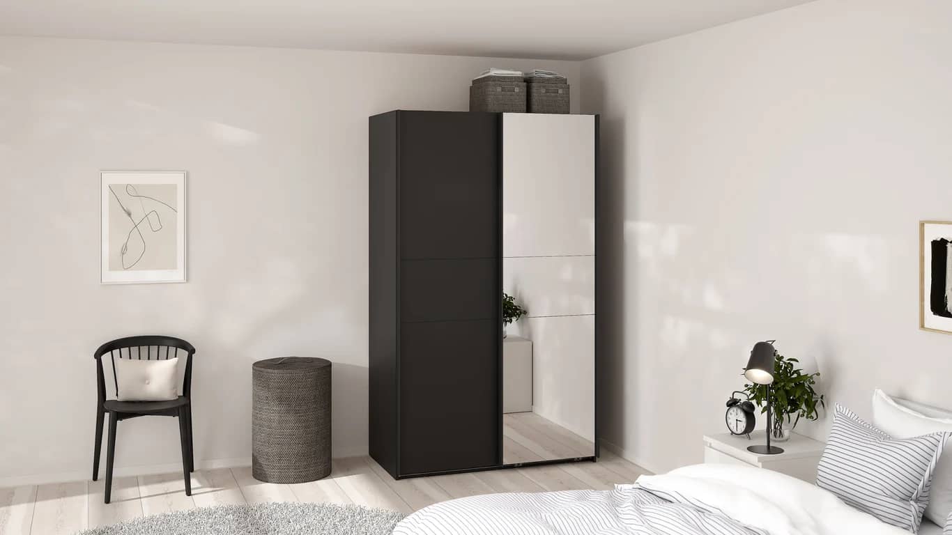 Como skyvedørsgarderobe 120x200cm  - bilde 2 av 3