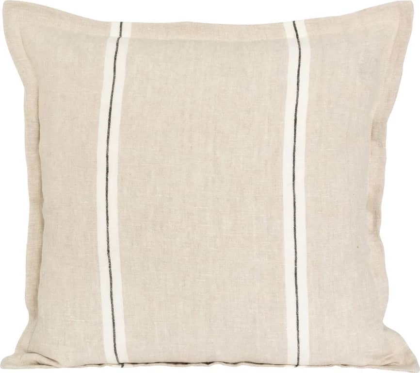 Lama putetrekk - Grov lin med duo striper 50x50 cm - Produktbilde