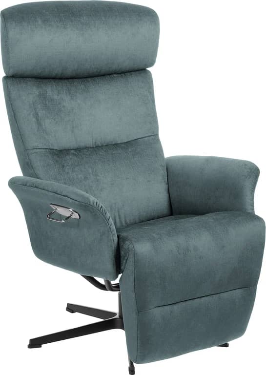 Conform Master recliner - svingfot alu svart stoff Evita petrol 1373-39 - Produktbilde