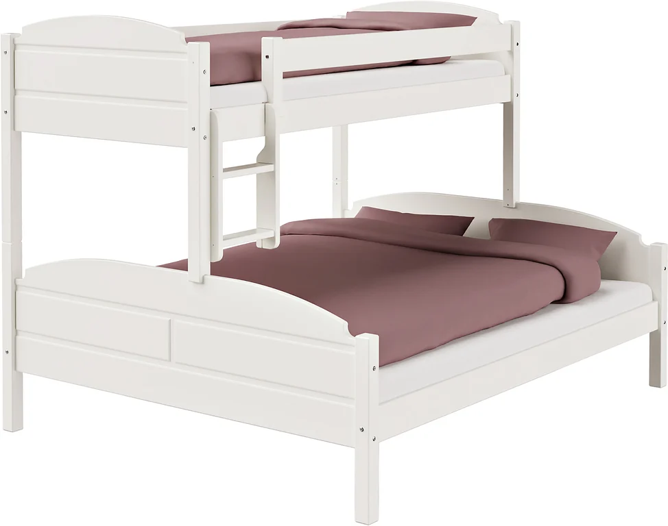 Bjorli familiekøye - 90/160 x 200 cm, hvitmalt - Produktbilde