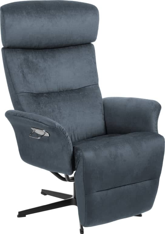 Conform Master recliner - svingfot alu svart stoff Evita blueberry 1373-40 - Produktbilde