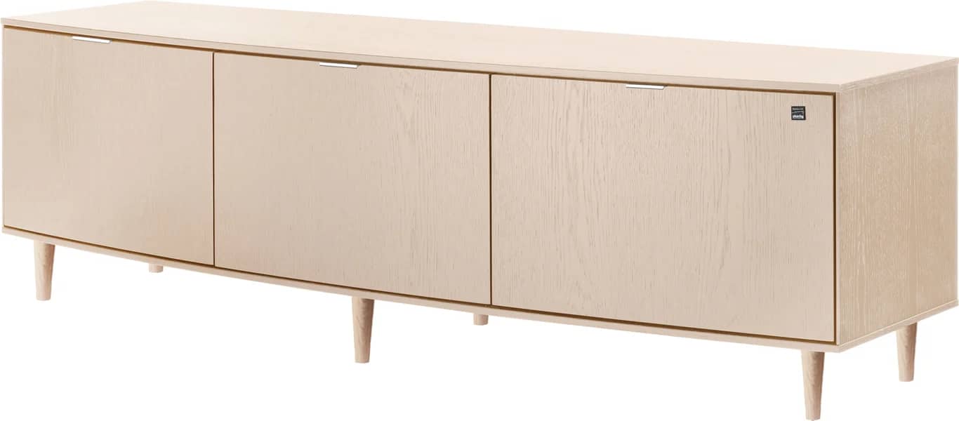 Editions by Skovby TV-benk 421 - 149 x 41, H 45 cm, 3 dører, med Remote-link, hvitoljet eik - Produktbilde