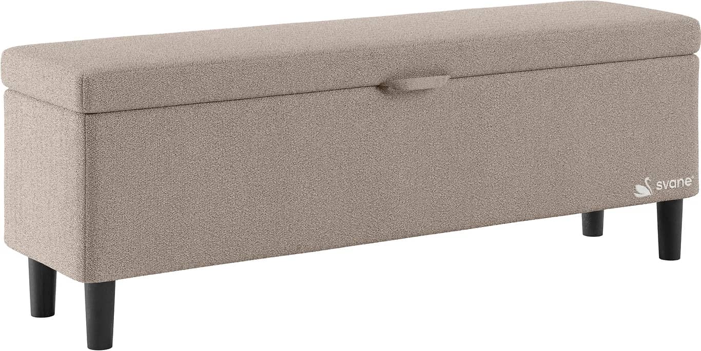 Svane® Opera pall - Stoff Dream Grey, ben Pin svart 14cm - Produktbilde