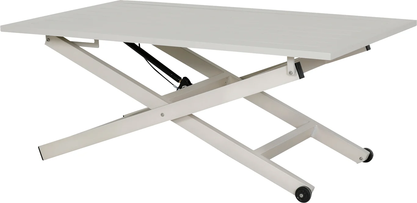 Isabella justerbart hagebord - 120 x 67 H: 52-71 cm, kalk - Produktbilde