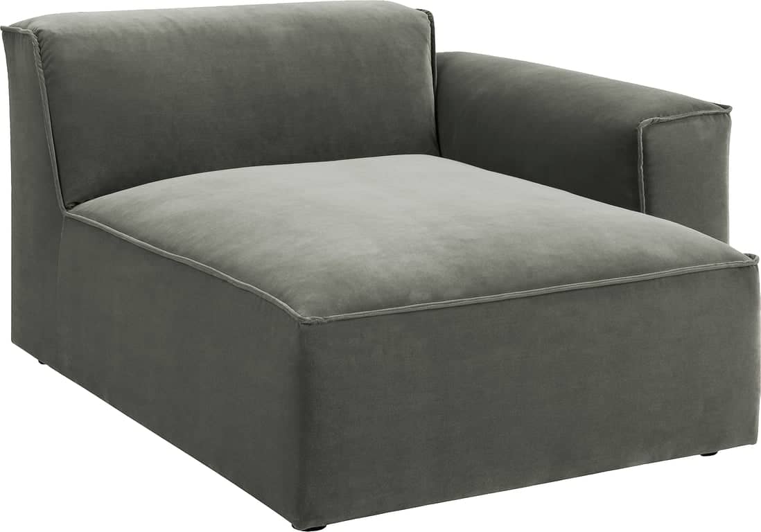 Prime Lux sjeselong med arm høyre - stoff Royal 70 Dark green - Produktbilde