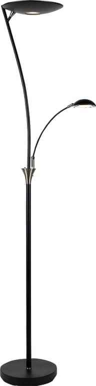 Nora gulvlampe - svart/stål 25+5W LED dimbar - Produktbilde