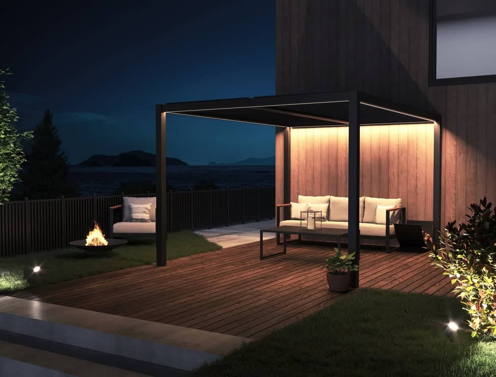LED lys til veggmontert Pergola 3x4m - bilde 2 av 3