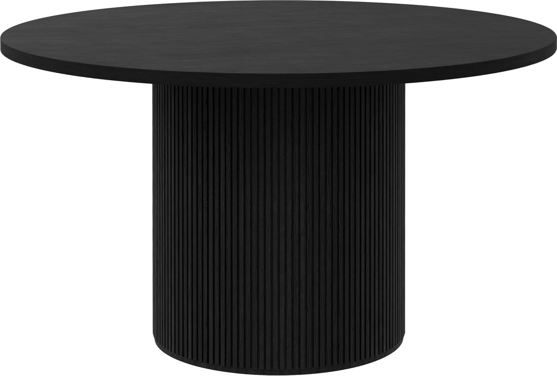 $Bilde av Linea spisebord rundt Ø 120 cm (uten uttrekk, svartlakkert)