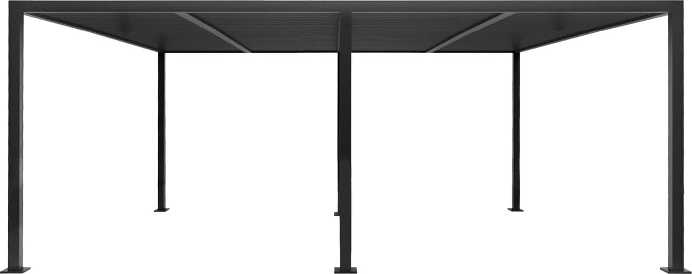 Bilde av Pergola 4x6m u/LED-lys  (H: 230 cm, svart m/tak)