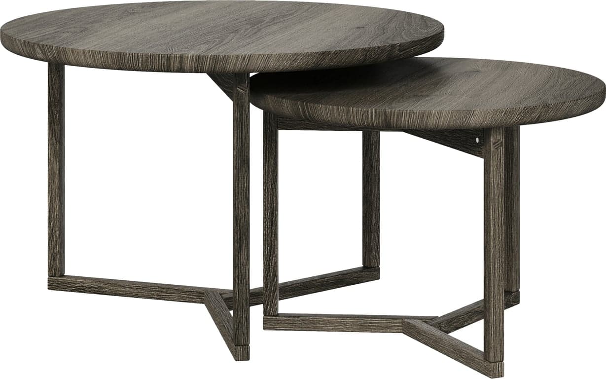 Timeless sofabord sett rundt - Ø75xH48 / Ø58xH40 cm - Produktbilde