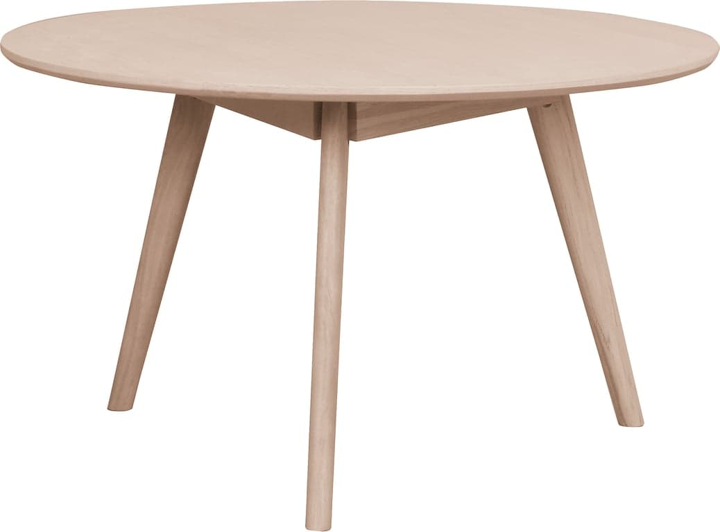 Yumi sofabord rundt Ø 90, H 53 cm - hvitlasert eik - Produktbilde