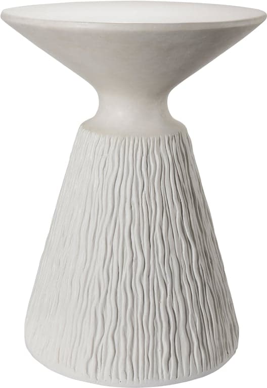 Elona sidebord rundt Ø 40, H 53 cm - hvit - Produktbilde