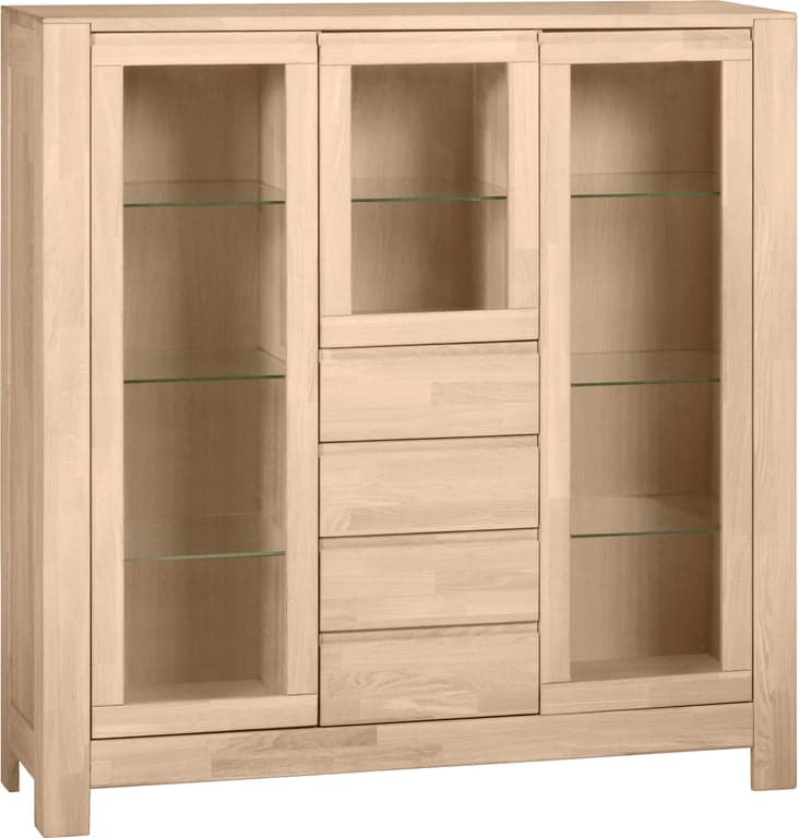 135 x 41, H 140 cm, hvitoljet heltre eik