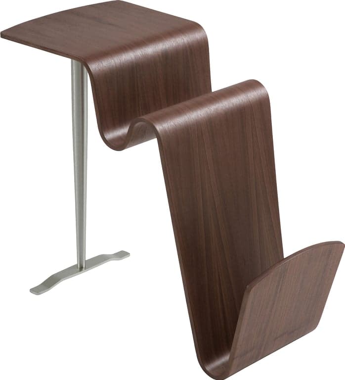 Conform Funco bord 62 x 31, H 53 cm - Valnøttfinér og børstet metall - Produktbilde