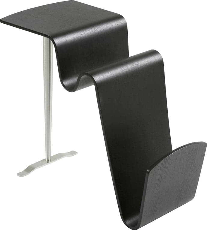 Conform Funco bord 62 x 31, H 53 cm - svartbeiset eikefinér og børstet metall - Produktbilde
