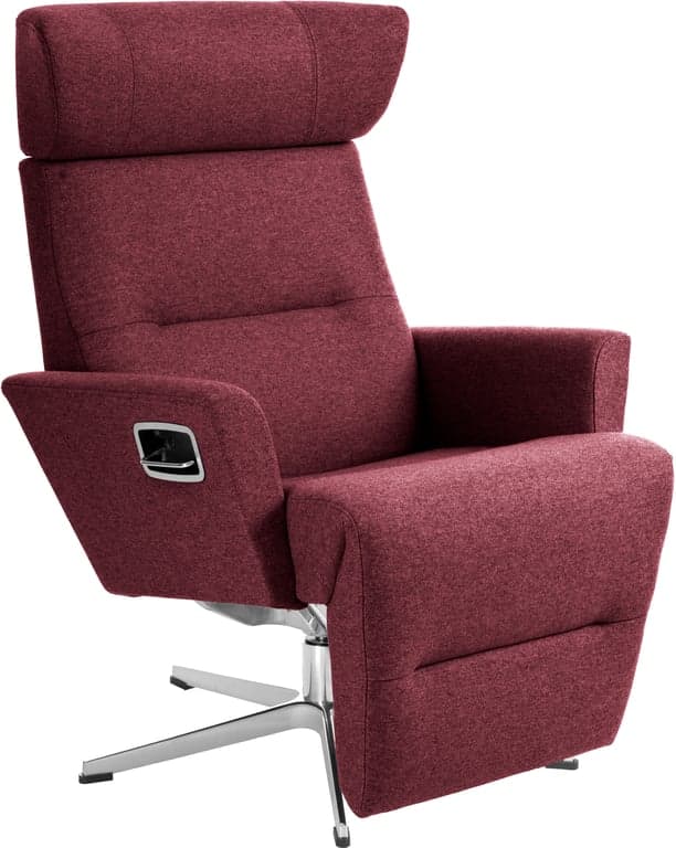 Conform Relieve recliner - Svingfot alu stoff Sheford Aubergine - Produktbilde