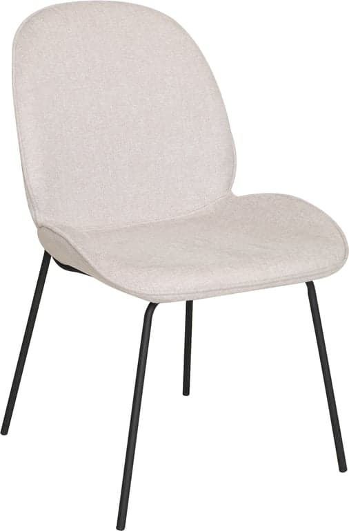 Stoff Belfast lys beige, svarte ben