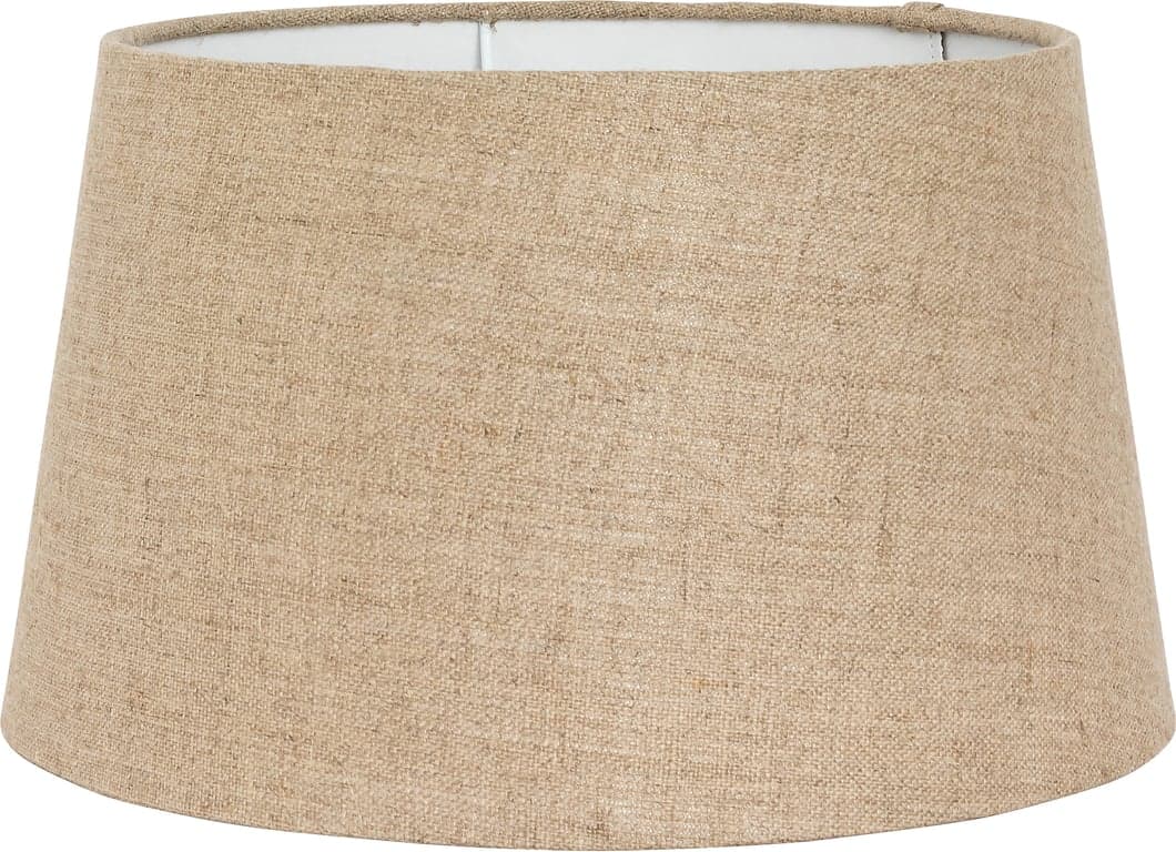 Lampeskjerm i lin, Ø48cm, 27cm høy, beige