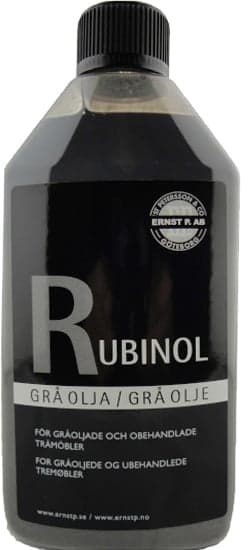Rubinol olje - grå 250ml. Ikke herdende. - Produktbilde