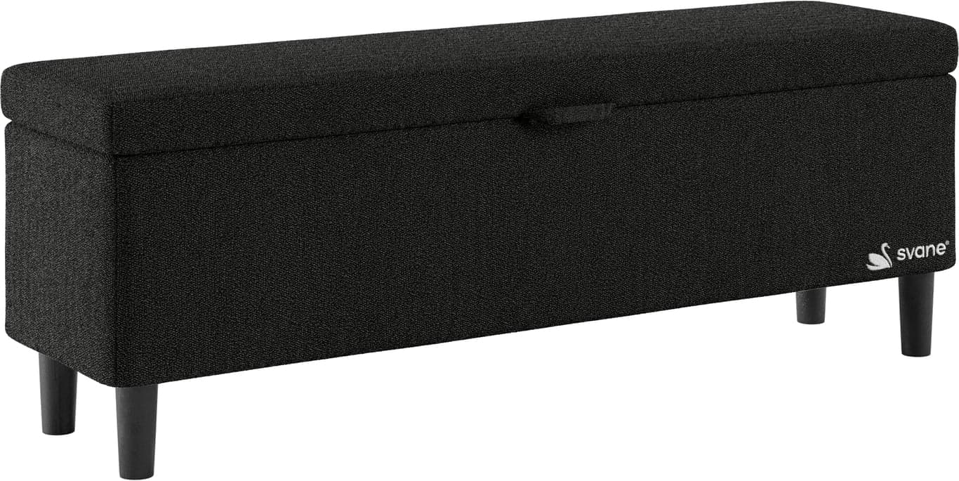Svane® Opera pall - Stoff Dream Graphite, ben Pin svart 14cm - Produktbilde
