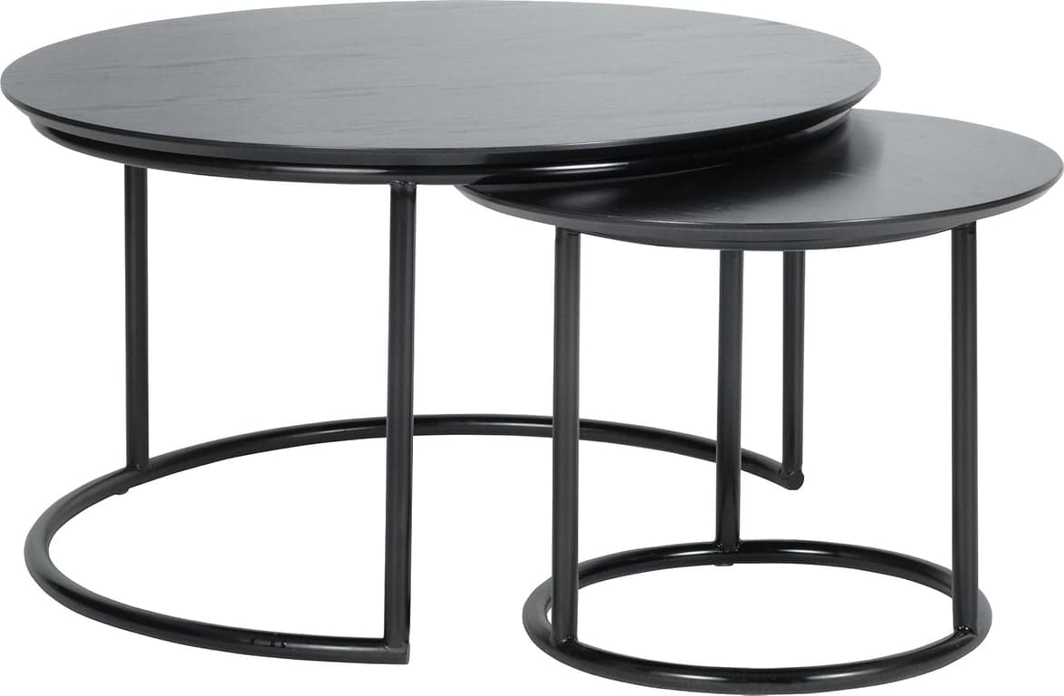 Ø90/60 cm  H52/46 cm, svart finér