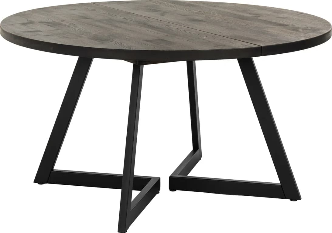 smoked heltre eik med metallunderstell