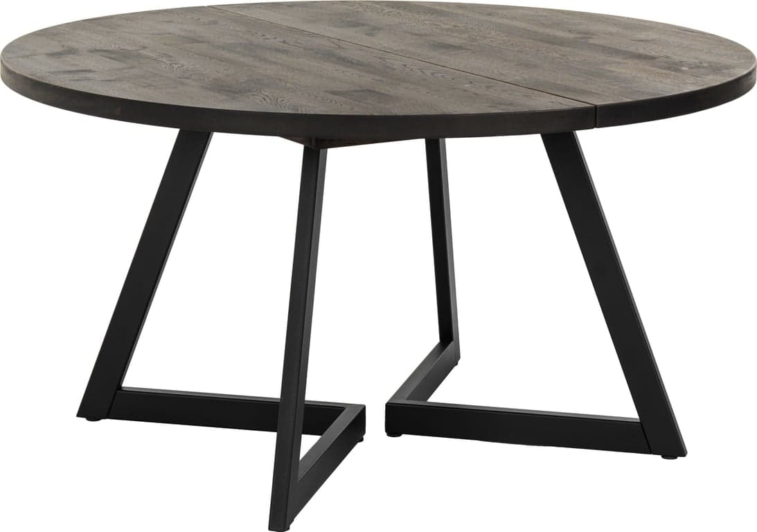 smoked heltre eik med metallunderstell