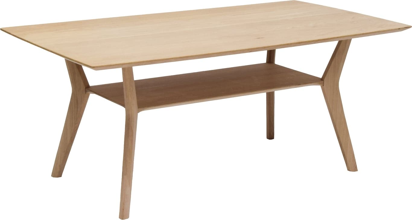 Thea sofabord 130 x 70, H54 cm - hvitfarget finert eik - Produktbilde