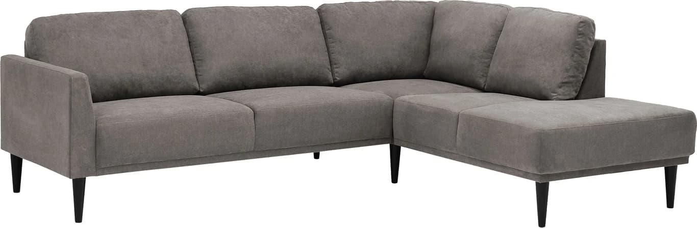 3 seter med åpen ende høyre, stoff Soro warm grey