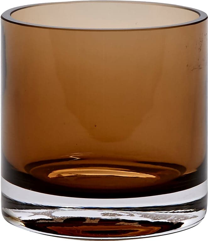 Ø 10 H 10 cm, glass, brun