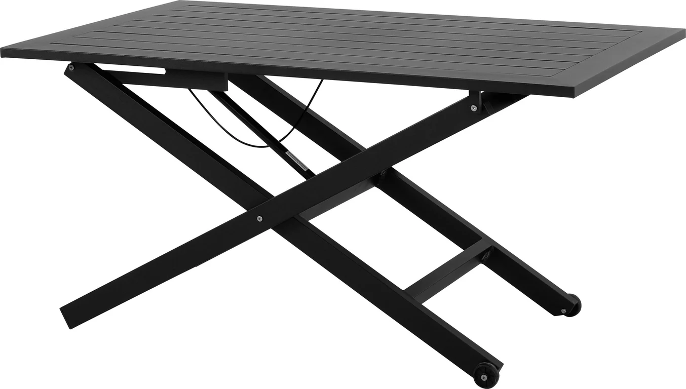 120 x 67 H: 52-71 cm, svart