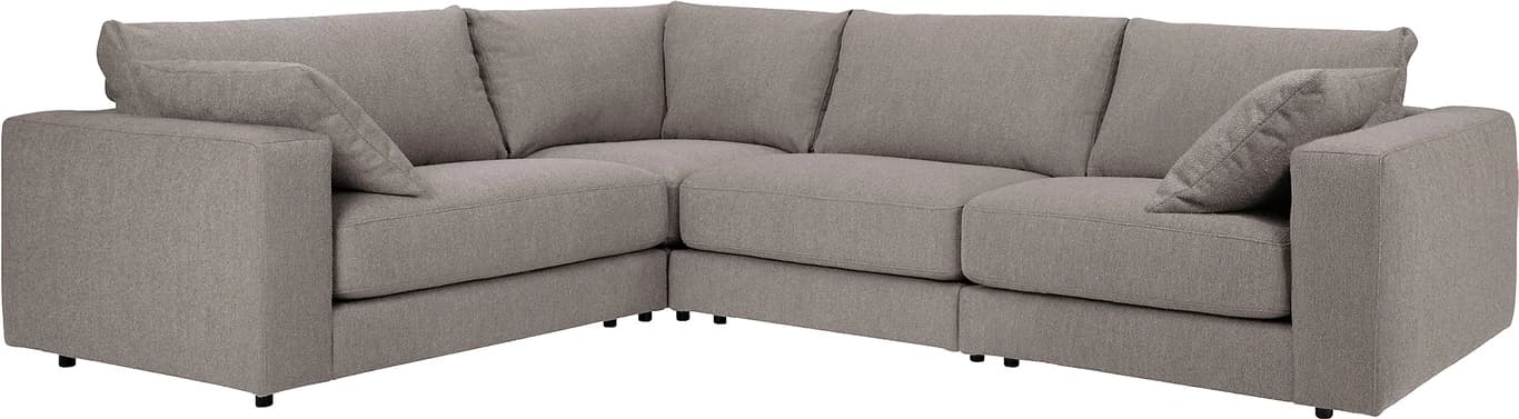2 seter + hjørne + 2 stk. 1 seter i stoff Alpine 321/13 Light Brown