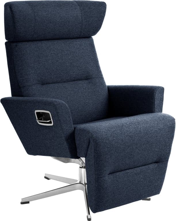Conform Relieve recliner - Svingfot alu stoff Sheford Dark Blue - Produktbilde