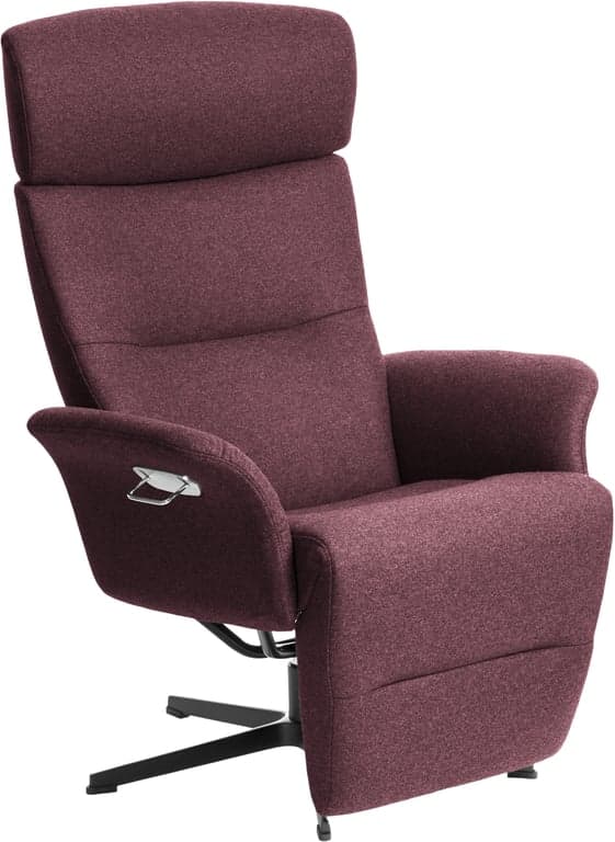 Conform Master recliner - svingfot alu svart stoff Sheford 1383-57 Aubergine - Produktbilde
