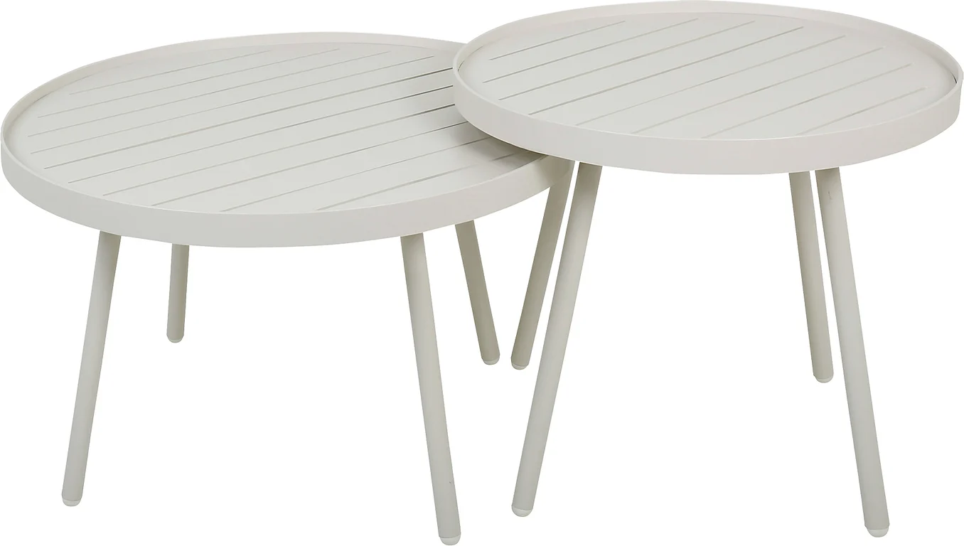 Ø: 75 H: 60 cm + Ø: 51 H: 45 cm, kalk