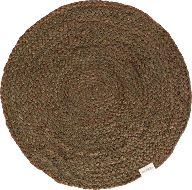 rund i jute oliven 40 cm