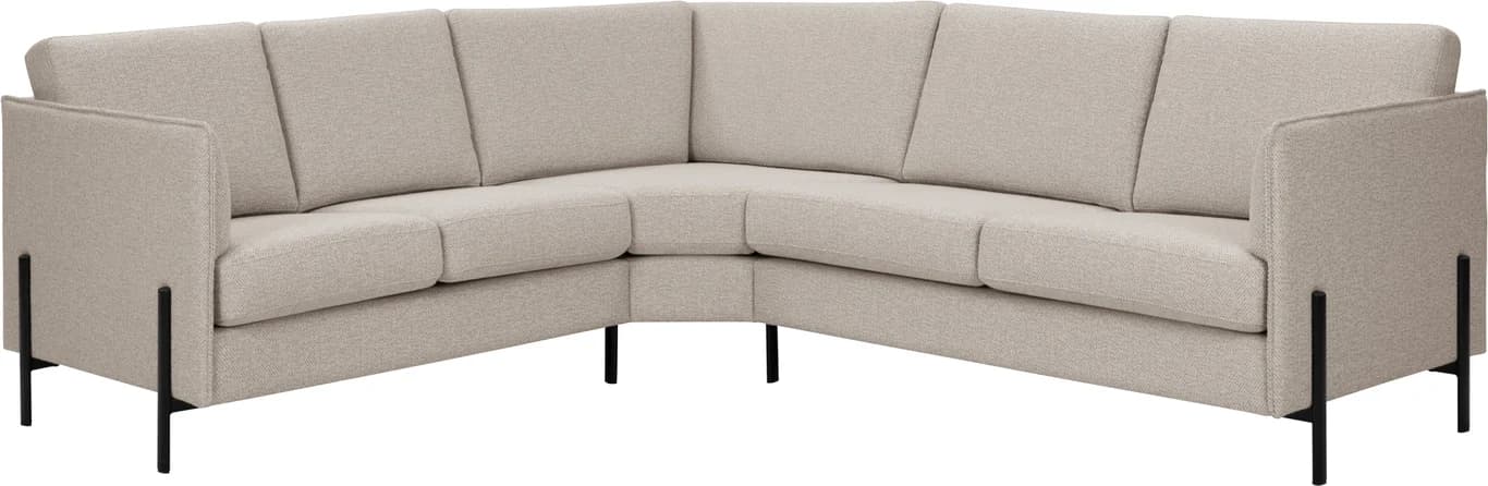 Modulsofa. 2 seter + stort hjørne + 2,5 seter i stoff Taffie T 11 Beige