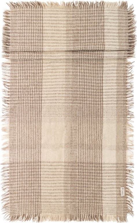 Lama Hasselt løper - 50 x 140 cm, beige, resirkulert ull - Produktbilde