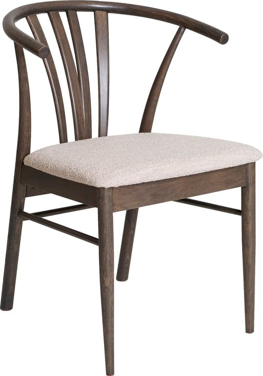 Brunlakkert heltre eik, sete i Alpine 01 natural